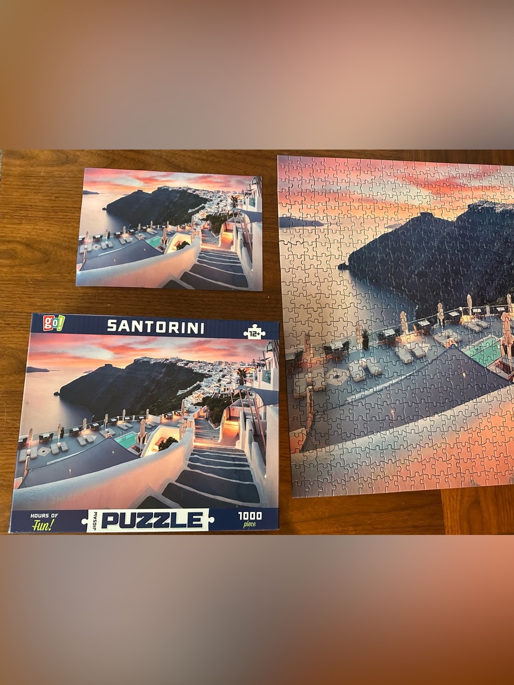 Go! games 1000-Piece Santorini Jigsaw Puzzle - Scenic Sunset